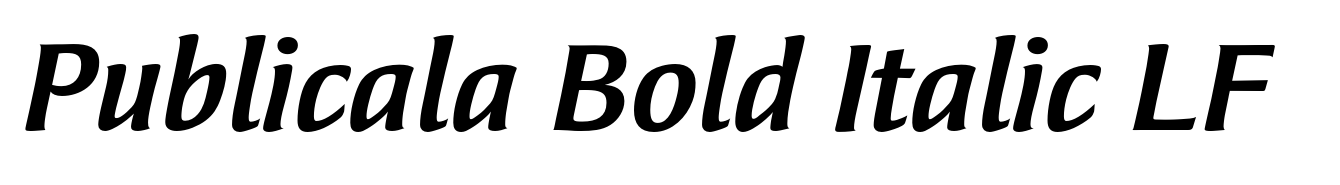 Publicala Bold Italic LF